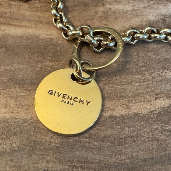 Givenchy Mini Phone Crossbody Bag Gray Croc Embossed Calfskin Gold Chain / Charm - Picture 4 of 15